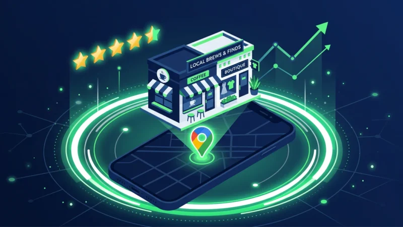 AI-powered local SEO helping a small business rank at the top of Google Maps results