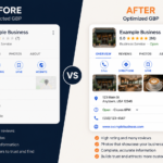 Google Business Profile optimization guide for small businesses — before and after comparison