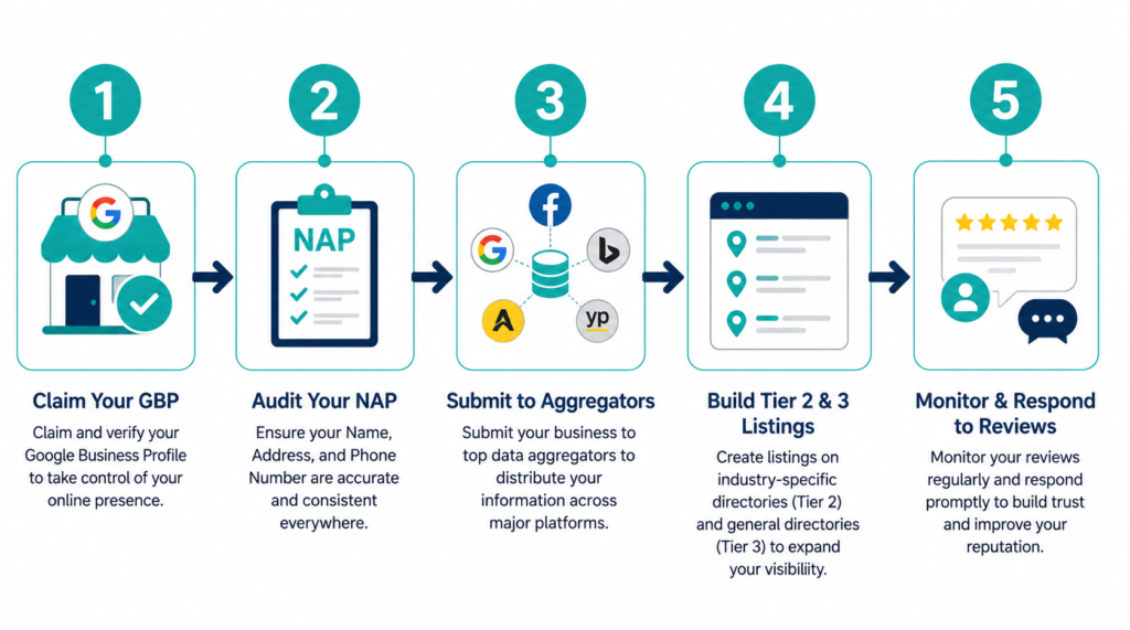 5-step process for submitting your business to local directories and building local SEO citations