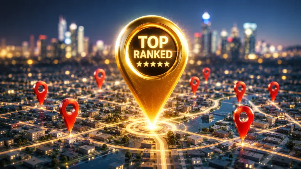 Top ranked plumbing business on local search map