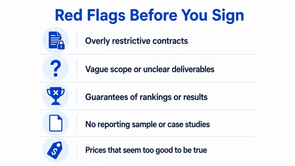 How Much Does Local SEO Cost in 2026? A No-BS Pricing Guide for Small Business Owners 3 Checklist of red flags to avoid when evaluating local SEO pricing